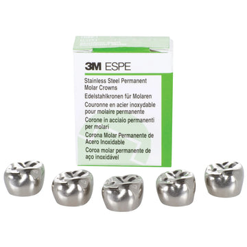 3M ESPE Stainless Steel Permanent  Crown (Set Of 5)
